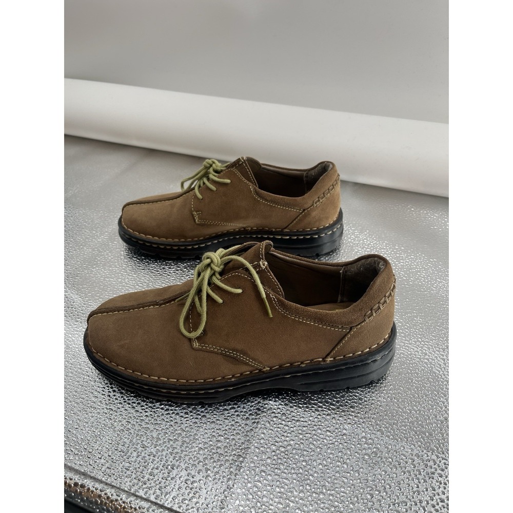 Earth Shoe Mens 6 Brown Suede Leather Nubuck Lace Up - Picture 5 of 7